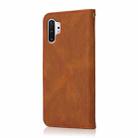 For Samsung Galaxy Note10+ Dual-color Stitching Leather Phone Case(Brown Red) - 3