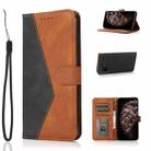 For Samsung Galaxy S20+ Dual-color Stitching Leather Phone Case(Black Brown) - 1
