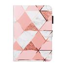For iPad Air Cross Texture Painted Horizontal  Leather Case with Sleep / Wake-up Function & Card Slot & Holder & Wallet(Pink Marble) - 2