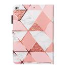 For iPad Air Cross Texture Painted Horizontal  Leather Case with Sleep / Wake-up Function & Card Slot & Holder & Wallet(Pink Marble) - 3