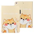 For iPad Mini / 5 / 4 / 3 / 2 Cross Texture Painted Horizontal  Leather Case with Sleep / Wake-up Function & Card Slot & Holder & Wallet(Shiba Inu) - 1