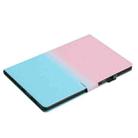 For Amazon Kindle Paperwhite 4/3/2/1 Stitching Gradient Leather Tablet Case(Pink Blue) - 7