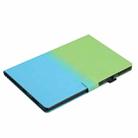 For Amazon Kindle Fire 7 2019 / 2017 / 2015 Stitching Gradient Leather Tablet Case(Green Blue) - 7