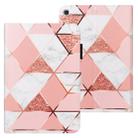 For Nokia Lumia 720 Cross Texture Painted Horizontal  Leather Case with Sleep / Wake-up Function & Card Slot & Holder & Wallet(Pink Marble) - 1
