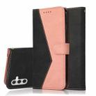 For Samsung Galaxy A14 / A04s Dual-color Stitching Leather Phone Case(Black Rose Gold) - 1