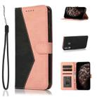 For Samsung Galaxy A20s Dual-color Stitching Leather Phone Case(Black Rose Gold) - 1