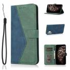 For Samsung Galaxy A32 5G Dual-color Stitching Leather Phone Case(Blue Green) - 1