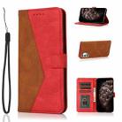 For Samsung Galaxy A32 5G Dual-color Stitching Leather Phone Case(Brown Red) - 1