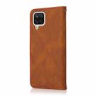 For Samsung Galaxy A42 5G Dual-color Stitching Leather Phone Case(Brown Red) - 3