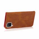 For Samsung Galaxy A42 5G Dual-color Stitching Leather Phone Case(Brown Red) - 6