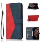 For Samsung Galaxy A51 4G Dual-color Stitching Leather Phone Case(Red Blue) - 1