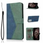 For Samsung Galaxy A52 5G / 4G Dual-color Stitching Leather Phone Case(Blue Green) - 1