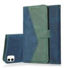 For Samsung Galaxy A05 Dual-color Stitching Leather Phone Case(Blue Green) - 1