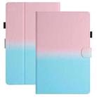For 8 inch Universal Stitching Gradient Leather Tablet Case(Pink Blue) - 1