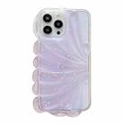 For iPhone 14 Pro Max Glitter Shell Texture Epoxy TPU Phone Case(Purple) - 1