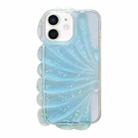 For iPhone 12 Glitter Shell Texture Epoxy TPU Phone Case(Blue) - 1