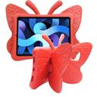 For iPad 10th Gen 10.9 2022 Butterfly Bracket Style EVA Children Shockproof Tablet Protective Case(Red) - 1