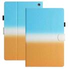 For Amazon Kindle Fire HD8 2020 Stitching Gradient Leather Tablet Case(Blue Orange) - 1