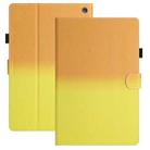 For Amazon Kindle Fire 7 2022 Stitching Gradient Leather Tablet Case(Orange Yellow) - 1