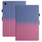 For Samsung Galaxy Tab A8 2021 X205 / X200 Stitching Gradient Leather Tablet Case(Blue Rose) - 1