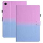 For Samsung Galaxy Tab A8 2021 X205 / X200 Stitching Gradient Leather Tablet Case(Purple Blue) - 1