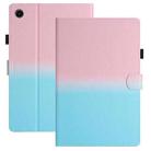 For Samsung Galaxy Tab A8 2021 X205 / X200 Stitching Gradient Leather Tablet Case(Pink Blue) - 1