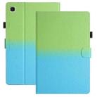 For Samsung Galaxy Tab S6 Lite SM-P610 Stitching Gradient Leather Tablet Case(Green Blue) - 1