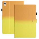 For Lenovo Tab M10 HD Gen 2 Stitching Gradient Leather Tablet Case(Orange Yellow) - 1