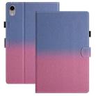 For iPad 10th Gen 10.9 2022 Stitching Gradient Leather Tablet Case(Blue Rose) - 1