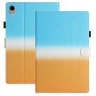 For iPad 10th Gen 10.9 2022 Stitching Gradient Leather Tablet Case(Blue Orange) - 1