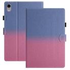 For iPad mini 6 Stitching Gradient Leather Tablet Case(Blue Rose) - 1