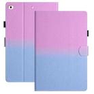 For iPad 9.7 2018/2017 / Air 2 / Air Stitching Gradient Leather Tablet Case(Purple Blue) - 1