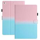 For iPad mini 5 / 4 / 3 / 2 / 1 Stitching Gradient Leather Tablet Case(Pink Blue) - 1