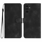 For Samsung Galaxy A14 5G Heart Pattern Skin Feel Leather Phone Case(Black) - 1