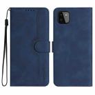 For Samsung Galaxy A22 5G Heart Pattern Skin Feel Leather Phone Case(Royal Blue) - 1