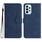 For Samsung Galaxy A32 4G Heart Pattern Skin Feel Leather Phone Case(Royal Blue) - 1