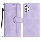 For Samsung Galaxy A32 5G Heart Pattern Skin Feel Leather Phone Case(Purple) - 1