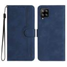 For Samsung Galaxy A42 5G Heart Pattern Skin Feel Leather Phone Case(Royal Blue) - 1