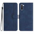 For Samsung Galaxy Note10 4G/5G Heart Pattern Skin Feel Leather Phone Case(Royal Blue) - 1