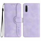 For Samsung Galaxy Note10 4G/5G Heart Pattern Skin Feel Leather Phone Case(Purple) - 1