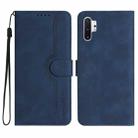 For Samsung Galaxy Note10+ Heart Pattern Skin Feel Leather Phone Case(Royal Blue) - 1