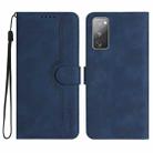 For Samsung Galaxy S20 FE 5G Heart Pattern Skin Feel Leather Phone Case(Royal Blue) - 1