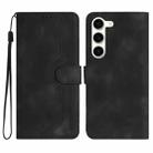 For Samsung Galaxy S23 5G Heart Pattern Skin Feel Leather Phone Case(Black) - 1