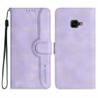 For Samsung Galaxy Xcover 4/4s Heart Pattern Skin Feel Leather Phone Case(Purple) - 1