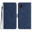 For Samsung Galaxy Xcover 5 Heart Pattern Skin Feel Leather Phone Case(Royal Blue) - 1