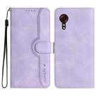 For Samsung Galaxy Xcover 5 Heart Pattern Skin Feel Leather Phone Case(Purple) - 1