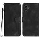 For Samsung Galaxy Xcover6 Pro Heart Pattern Skin Feel Leather Phone Case(Black) - 1