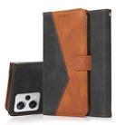 For Xiaomi Redmi Note 12 Pro 5G Dual-color Stitching Leather Phone Case(Black Brown) - 1