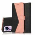 For Xiaomi Civi 2 Dual-color Stitching Leather Phone Case(Black Rose Gold) - 1