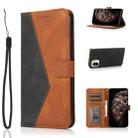 For Xiaomi Mi 11 Dual-color Stitching Leather Phone Case(Black Brown) - 1